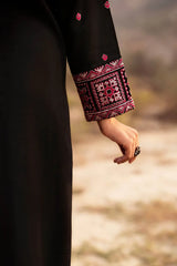 Black Three-Piece Khaddar